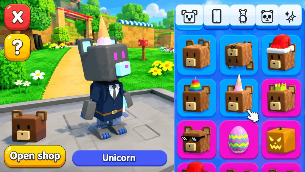 Super Bear Adventure apk character customization shop screen shot